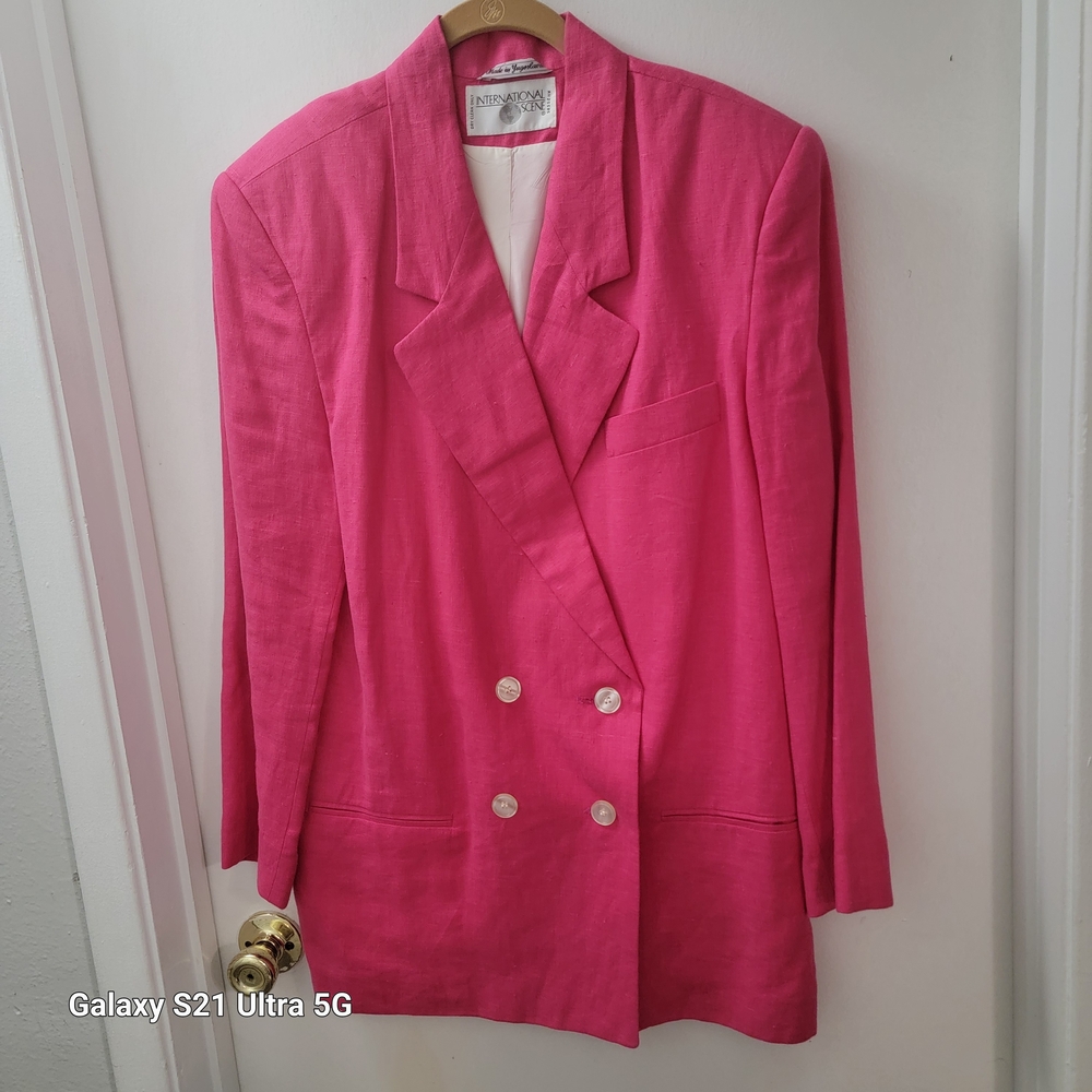 INC International Concepts Women's Bright Pink Blazer